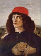 Sandro Botticelli Medici portrait of the man card France oil painting artist